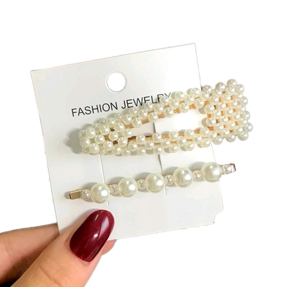 Women's Faux Pearl Hair Pin Hair Clip - Set of 2